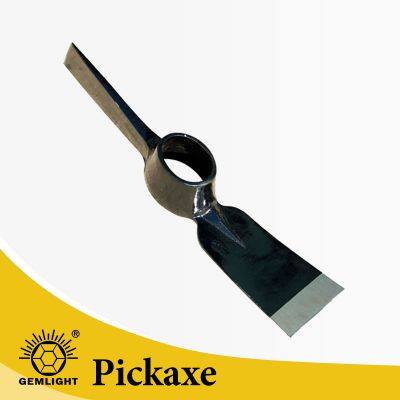 Heavy Duty Rail Steel Mattock Pick Axe with Wooden Handle for Digging Soil Mining and Agricultural Tool Supplier