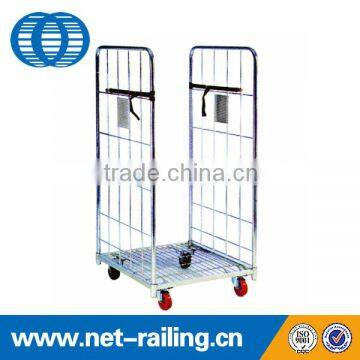 Insulated metal steel wire mesh cargo storage roll cage container