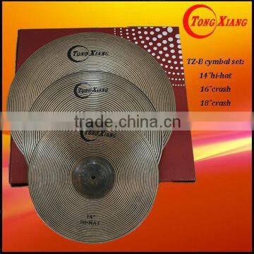 TZ-B cymbal set:14"hi-hat 16"crash 18"crash