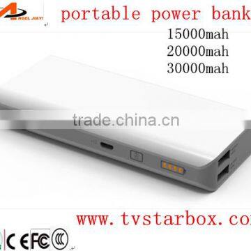 2015 larger quality 30000mah power bank enb 5v power bank for smart phone