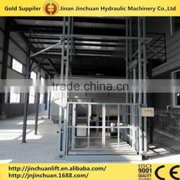 Outdoor goods elevator/vertical hydraulic guide rail cargo lift