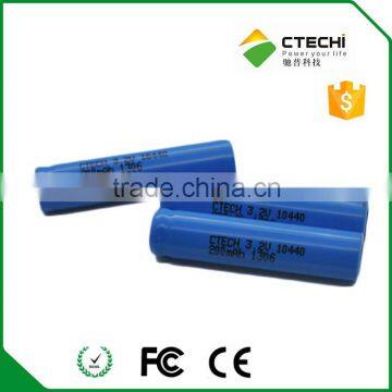 3.2V IFR10440 AAA size lithium battery LiFePo4 type rechargeable cell