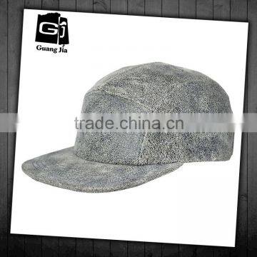 Fashion Leather Distressed Grey 5 Panel Cowboy Hat Cheap photo-1