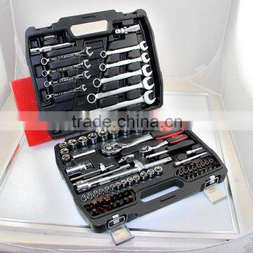 Thailand 82 pcs german chrome vanadium steel socket sets hand tool