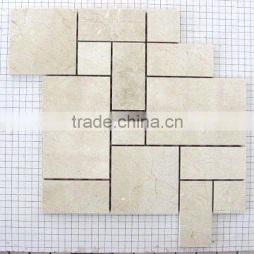 Crema Marfil Polished Roman Pattern Mosaic Tile HHM-A118