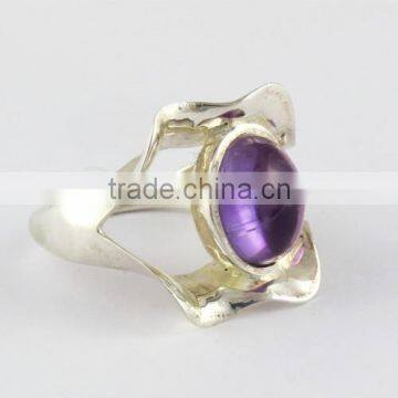 Fantastic Purple Amethyst Ring, Gemstone Silver Jewellery, Online Silver Jewellery