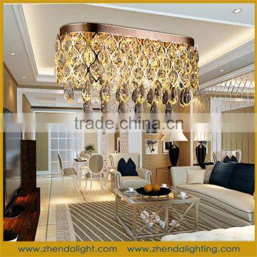 Newest Modern led K9 crystal hanging light pendant lamp with CE&ROHS