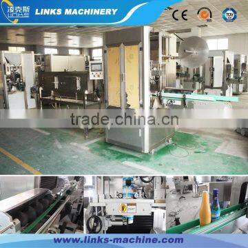 PVC double heads sleeve label shrink machine