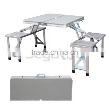 New Outdoor Garden Aluminum Portable Folding Camping Picnic Table With 4 Seats