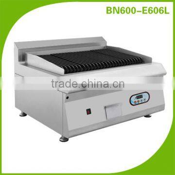 Cosbao stainless steel counter top electric lava rock grill/ restaurant grills (BN600-E606L digital control)