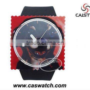 Fashion custom pattern silicone stamp watch for ladies popular post watch