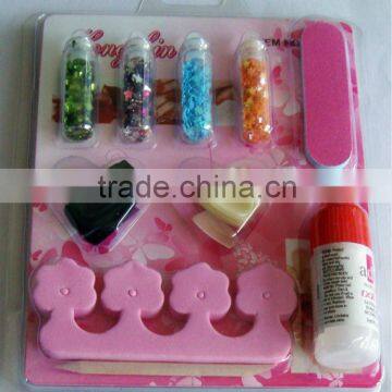 Nail Art Set/stamping Plates, 3d Nail Art With Dazzling Flakes/glitter/flitter/beads Decoration Set ( HL-058 ),