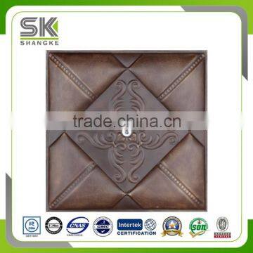 Luxury Waterproof Leather Carving 3D Wall Panels For TV Background