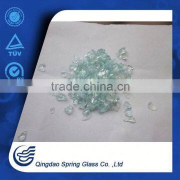 Light Green Crushed Glass Chips Top Grade