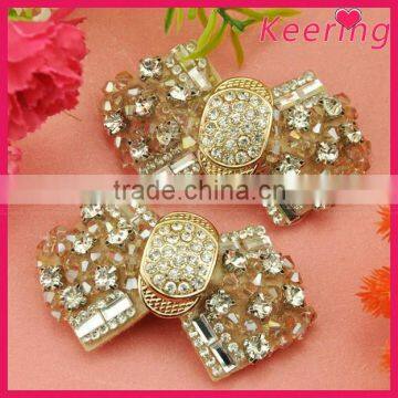 Keering fashion decorative bows rhinestone jeweled ornaments for shoes WSF-006