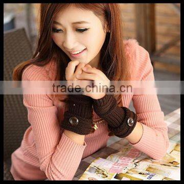 Button Warmers Gloves - Womens Fingerless Gloves - Wrist Warmers - Texting Gloves 7 Colors at Stock photo-4