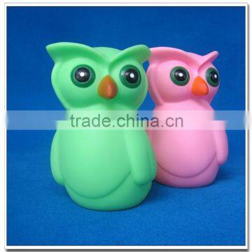 Novelty owl plastic kids coin box