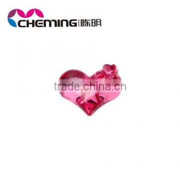 28mm heart shaped acrylic crystal beads with big hole