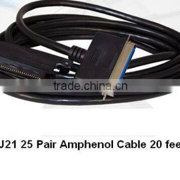 RJ-21 25 Pair Amphenol Cable and ZTE , Huawei ADSL2+/VDSL2 Subscriber Board Cables; Contact: sherry@versatek.cn