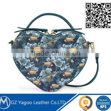 Heart Shaped PU Material Evening Bag for party