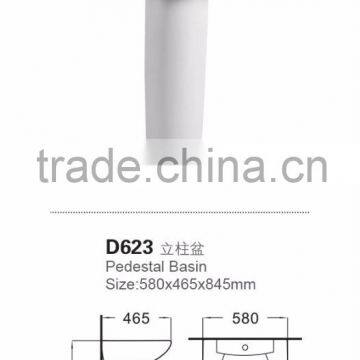 Hot Sale Bathroom Ceramic Washing Bowl Cheap Floor Standing Pedestal Washing Basins photo-2