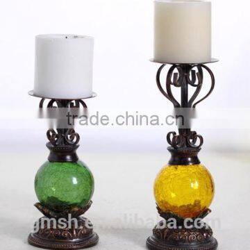 Wholesale A pair of Traditional columnar type candle holder,resin antique candle holders