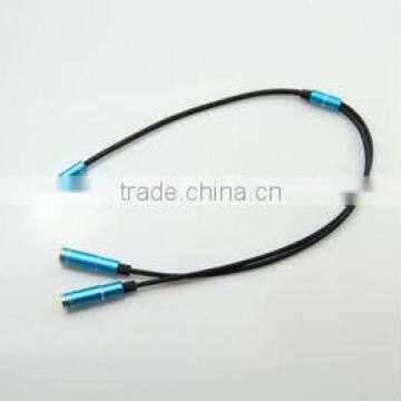 Gold Plated 3.5mm Male to 2 Female Y Splitter Audio Cable