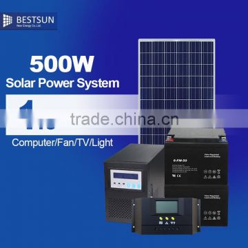 500w Solar electric system on a home Ground-mountedsystem Grid Tied Roof Mounted PV Solar System