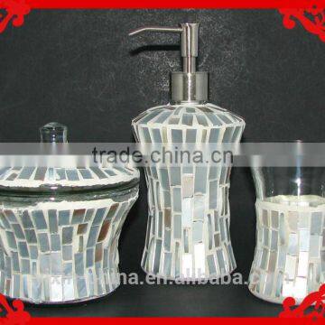 Mosaic Glass Bathroom Set/Mosaic Lotion Soap Dispenser 042501