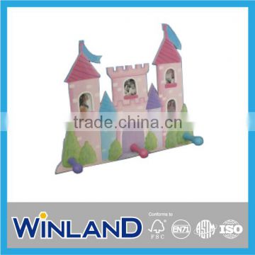 Kids Wooden Castle Design Wall Hook