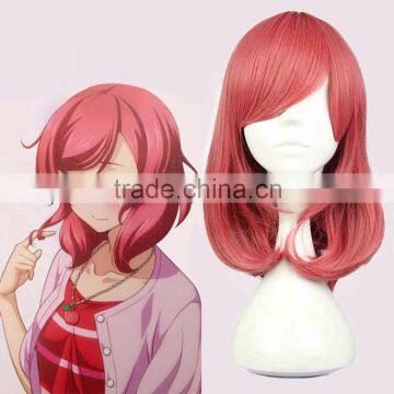 Wholesale Cosplay Hair Wig Love Live!Maki Nishikino Cosplay Costume Wigs Fashion Seller Dark Red Maki Nishikino Cosplay Wig