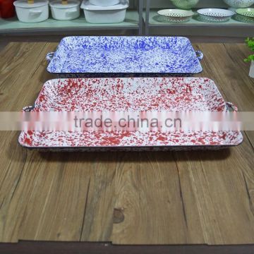 9093 Enamel middle rectangle tray