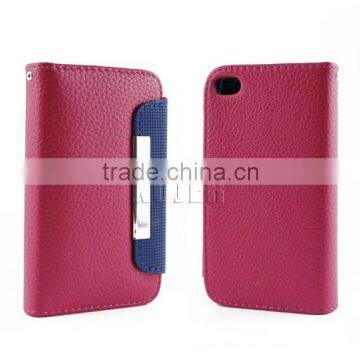 Book Style Leather Mobile Phone Case for iPhone 6 with Card Slots Design