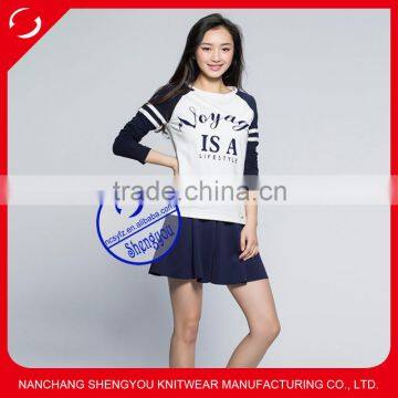 2015 China supplier custom fashion printed t shirt for women