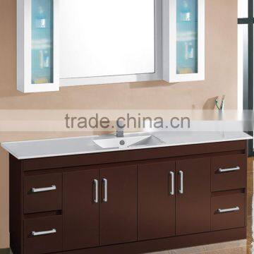 Unique esoresso finishing modern solid wood bathroom cabinet vanity DYS0138