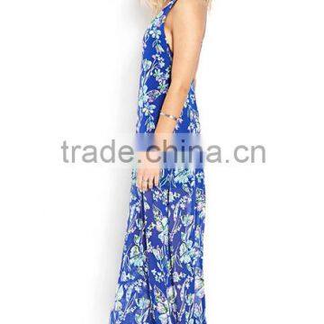 High Quality Printed Halter Long Dresses Women Fashion Style photo-2