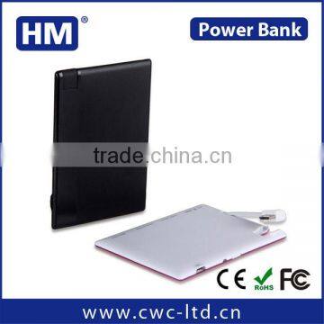 Colorful business card shaped foc power bank