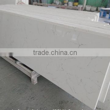 White Carrara Quartz Stone Kitchen Tops