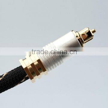 Toslink to Toslink optic fiber cable, gold plated, 2m optic