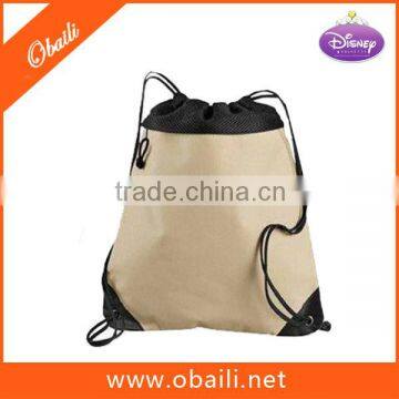 Drawstring backpack with mesh top