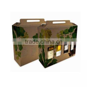 Custom Printed 4 Pack Cardboard Beer Bottle Packaging Box Carrier