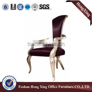 High Quality Wooden Frame Gold Leather Hotel Banquet Dining Chair HX-HT002 photo-3