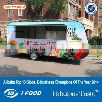 china Cutomized BBQ fast mobile food cart