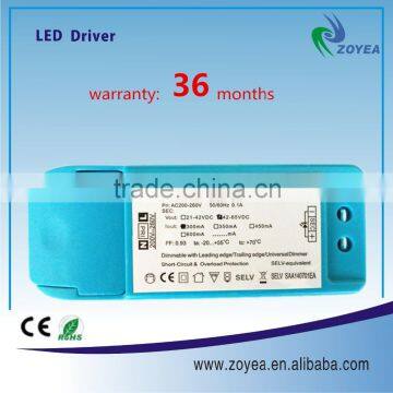 18w 600ma Triac Dimmable Led Driver for Dimmable Led Light