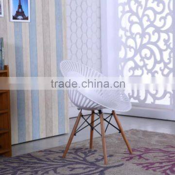 Wood Legs Side Chairs Dining Room Round Plastic Chair photo-5