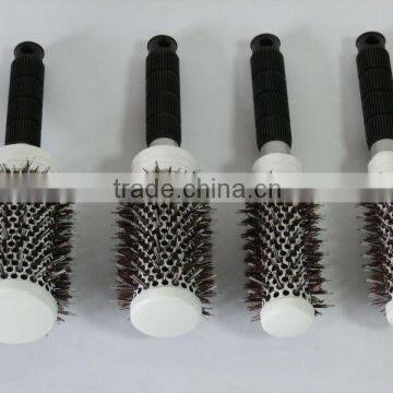 hair salon tool professional boar bristle ceramic rotating hair brush