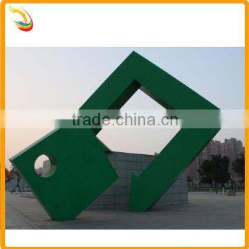 Polished Metal Abstract Stainless Steel Square Sculpture