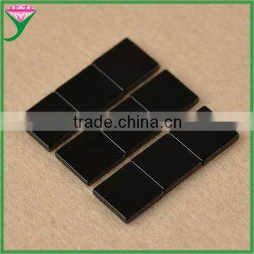 cheap prices brazilian square double flat wholesale genuine natural black agate stone slices