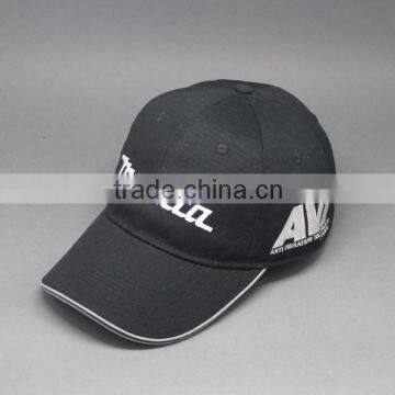 CHEAP CUSTOM-MADE BLACK SANDWICH BASEBALL CAP EMBROIDERY MACHINE ONLINE