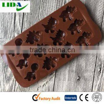 12 Cups Dinosaur Shape Chocolate Silicone Moulds Making Cookie Molds DIY Baking Tool KIT202